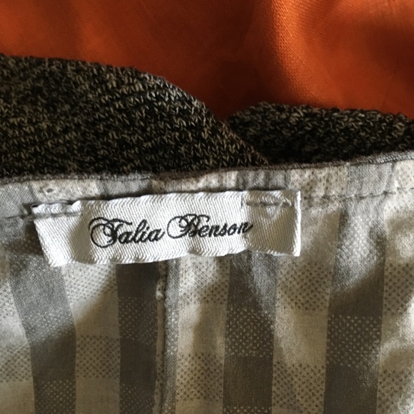 TALIA BENSON Grey + White Linen + Cotton Double Layer Dress S - Picture 5 of 6